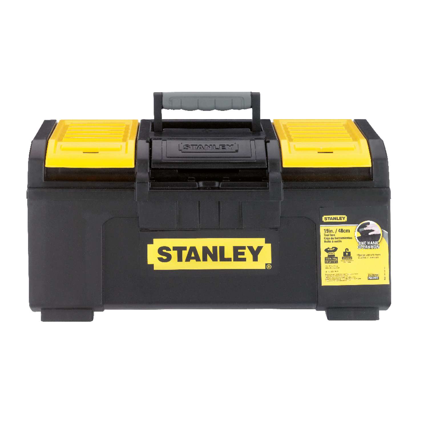 Black/Yellow Stanley 24 Inch Metal Latch Tool Box 