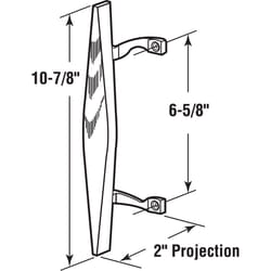 Prime-Line 1 in. L Chrome Plated Brown Metal Patio Door Pull