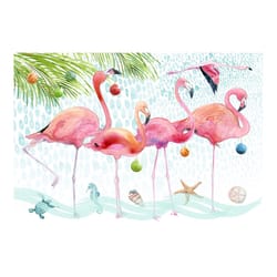 Olivia's Home 22 in. W X 32 in. L Multicolored Holiday Flamingo Polyester Accent Rug