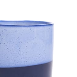 Chive Minute 5 in. D Ceramic Flower Pot Cobalt Blue