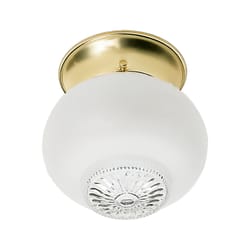 Satco Nuvo 5.5 in. H X 5 in. W X 5 in. L Polished Brass Ceiling Light