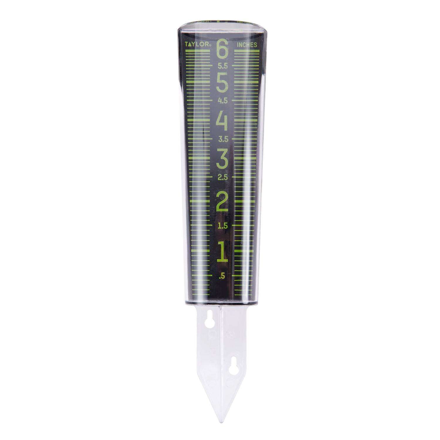 Taylor ClearVu Glow in the Dark Rain Gauge/Sprinkler Ground 1.18 in. W