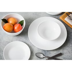 Corelle White Glass Winter Frost White Dinner Plate 10-1/4 in. D 1 pk