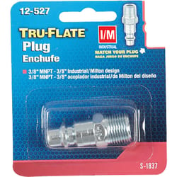 Tru-Flate Steel Air Plug 3/8 in. Male 1 pc