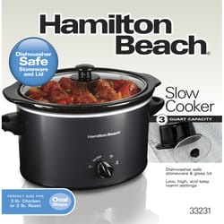 Hamilton Beach 3 qt Black Stoneware Slow Cooker