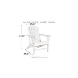 Signature Design by Ashley Sundown Treasure White HDPE Frame Armchair