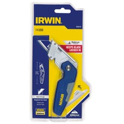 Irwin FK150 Folding 6.3 in. Lockback Utility Knife Blue 1 pk