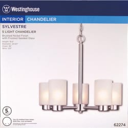 Westinghouse Sylvestre Brushed Nickel Gray 5 lights Chandelier