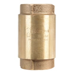 Campbell 1-1/2 in. D X 1-1/2 in. D Red Brass Spring Loaded Check Valve