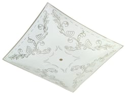 Westinghouse Square White Glass Fan/Fixture Shade 1 pk