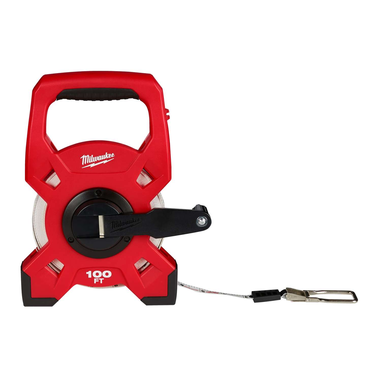 Milwaukee 100 ft. L x 1.75 in. W Open Reel Long Tape Measure Red 1 pk