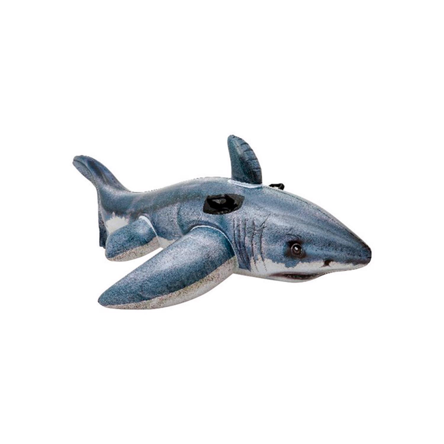 Intex Ride-on Gray Vinyl Inflatable Pool Float Shark Mfr
