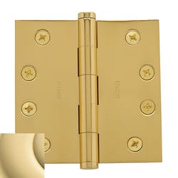 Baldwin Estate 4 in. L Non-lacquered Brass Door Hinge 1 pk