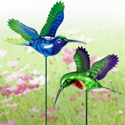 Exhart WindyWings Assorted Plastic 15.5 in. H Hummingbird Planter Stake