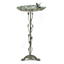 Songbird Valley Green Iron 27.5 in. Climbing Vines Bird Bath