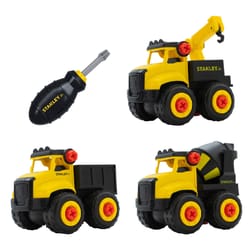 STANLEY Jr. Truck Set Toy Black/Yellow 3 pc