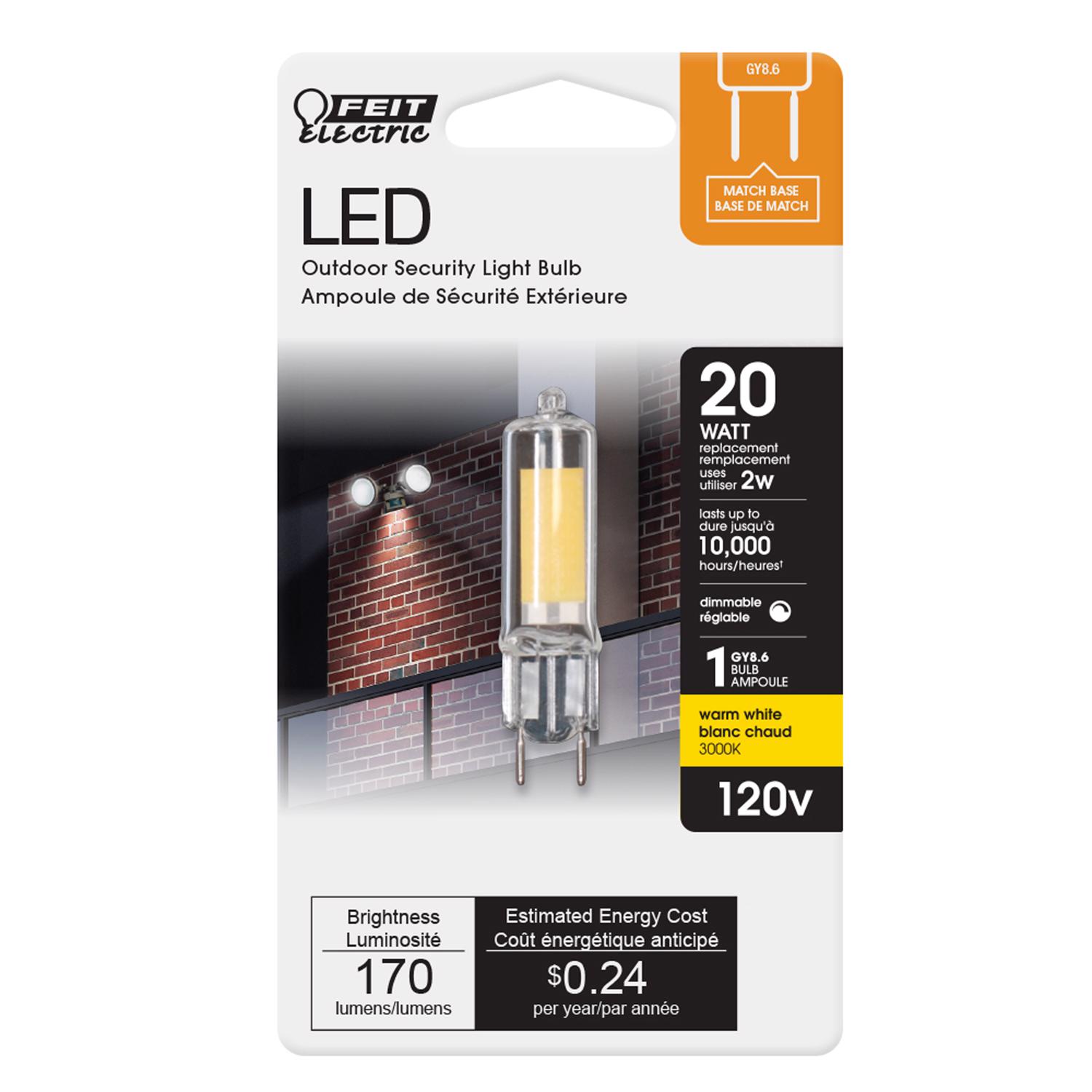 Photos - Light Bulb Feit T4 GY8.6 LED Bulb Warm White 20 Watt Equivalence 1 pk BP20G8.6/830LED