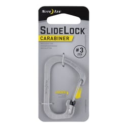 Nite Ize SlideLock 2.1 in. D Stainless Steel Silver Carabiner Key Chain