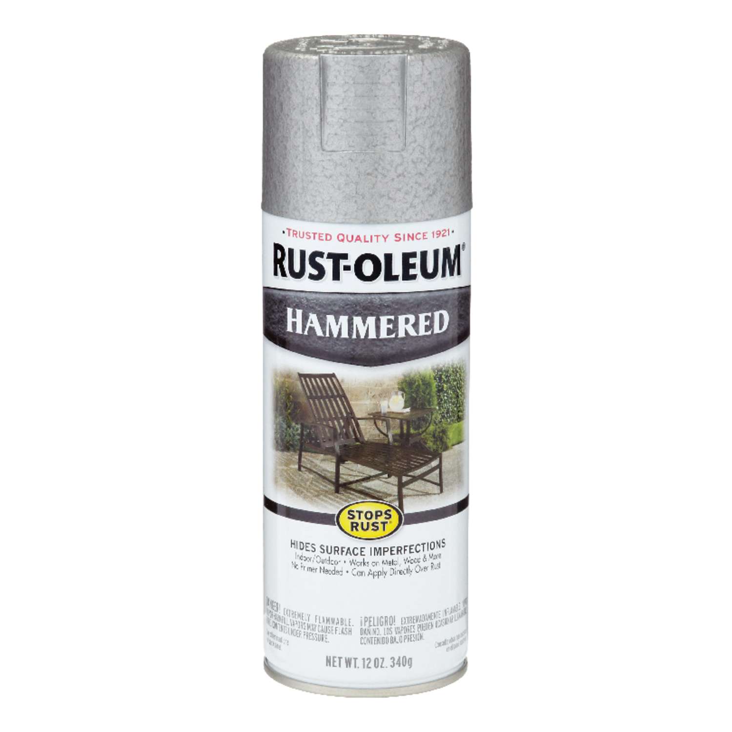 RustOleum Stops Rust Hammered Silver Spray Paint 12 oz. Ace Hardware