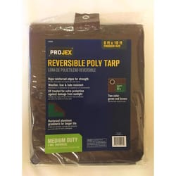 Projex 8 ft. W X 10 ft. L Medium Duty Polyethylene Poly Tarp Brown/Green