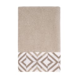 Avanti Linens Harlow Linen Polyester Concentric Diamonds Fingertip Towel 1 pc