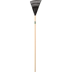 UnionTools 48.38 in. 15 Tine Poly Shrub Rake Wood Handle