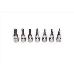 Crescent Assorted Sizes S X 3/8 in. drive S SAE 6 Point Hex Bit Socket Set 7 pc