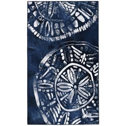 Homefires 36 in. W X 60 in. L Blue/White Sea Batik Polyester Accent Rug