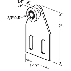 Prime-Line 3/4 in. D X 1/4 in. L Aluminum/Nylon Roller Assembly 2 pk