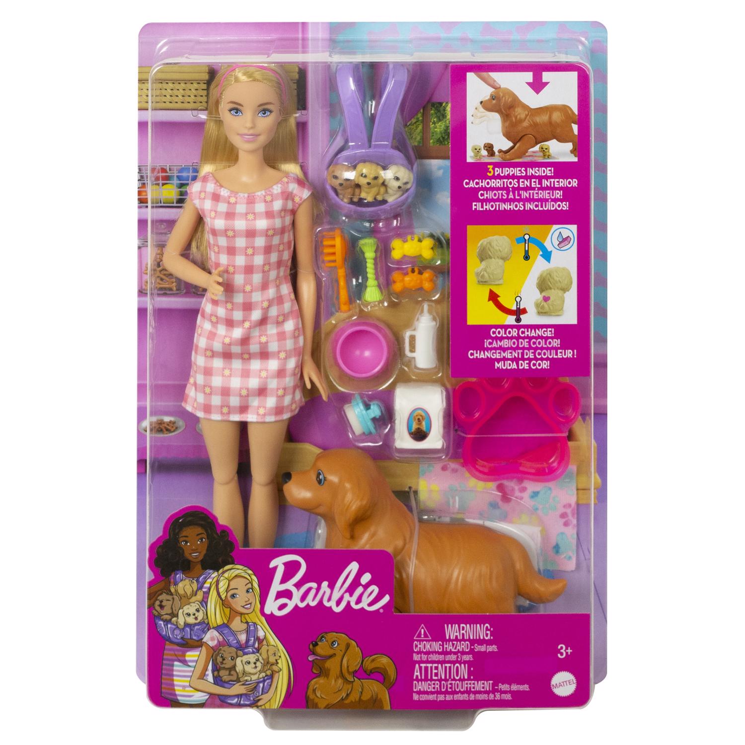 Mattel Barbie Doll & Pet Playset Multicolored 16 pc
