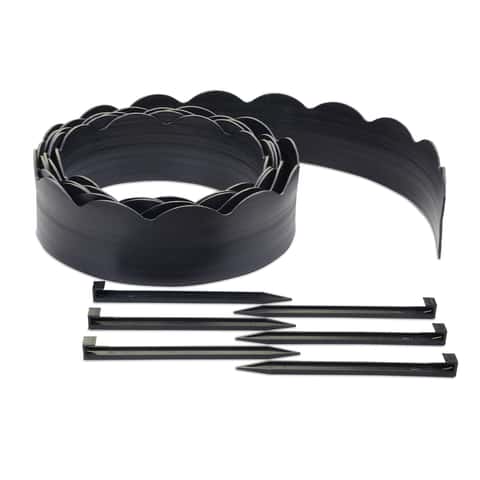 EasyFlex Plastic Black Landscape Edging Kit Mfr# 3310-20-3 - Ace Hardware