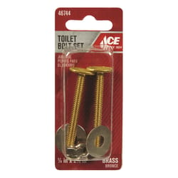 Ace Toilet Bolt Set Brass