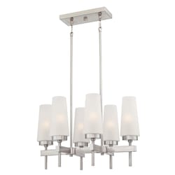 Westinghouse Chaddsford Brushed Nickel Metallic 6 lights Chandelier