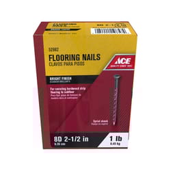 Ace 8D 2-1/2 in. Finishing Bright Steel Nail Countersunk Head 5 lb Ace 8D 2-1/2 in. Finishing Bright Steel Nail Countersunk Head 5 lb