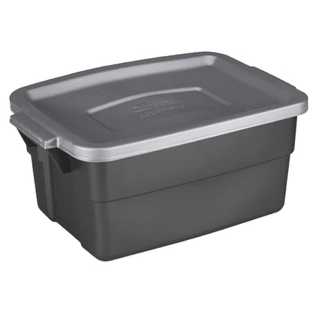 Rubbermaid ActionPacker 24 gal Black Storage Tote 17.4 in. H X 19.3 in. W X  26.5 in. D Stackable - Ace Hardware