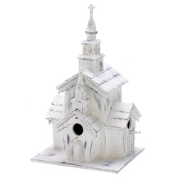 Songbird Valley Country Church 12.75 in. H X 6.25 in. W X 7 in. L Wood Bird House