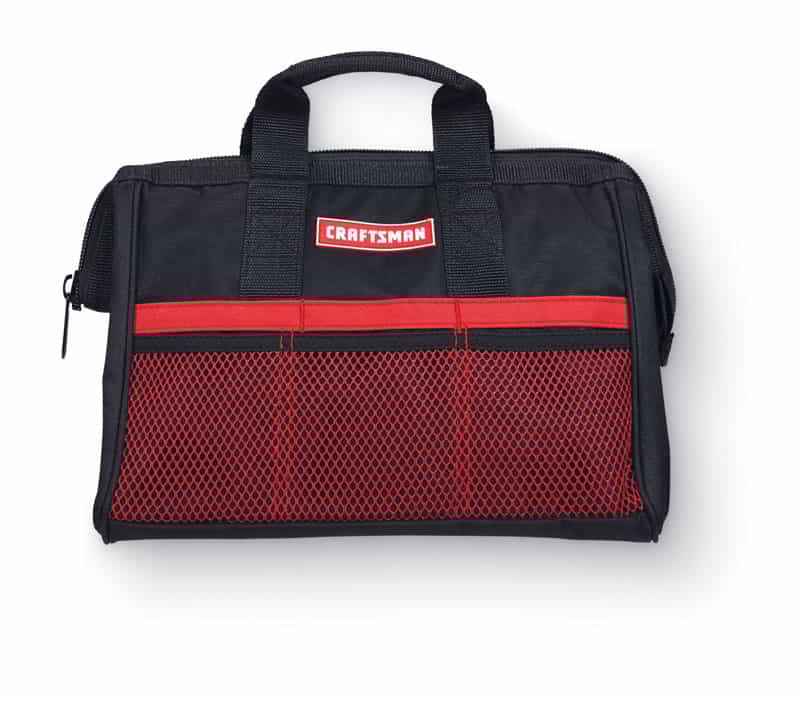 Craftsman 13 in. W x 13 in. H Ballistic Nylon Tool Bag 4 pocket Black 1