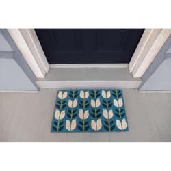 Entryways 30 in. W X 18 in. L Multicolored Birds in Bloom Coir Door Mat