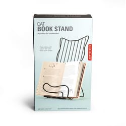 Kikkerland Black Carbon Steel Cat Book Stand