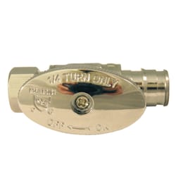Apollo PEX A 1/2 in. Barb in to X 3/8 in. Compression Chrome Plated Straight Stop Valve