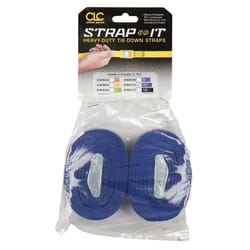 CLC Strap-Its 1 in. W X 10 ft. L Blue Web Strap Tie Down 100 lb 2 pk