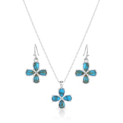 Montana Silversmiths Women's Wildflower Turquoise Jewelry Sets Brass Water Resistant