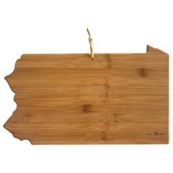 Totally Bamboo 10 in. L X 16 in. W X 1 in. Bamboo Pennsylvania State Serving & Cutting Board