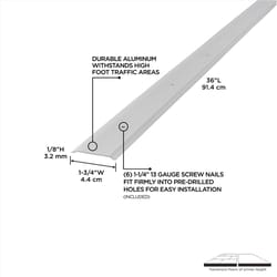 M-D BUILDING PRODUCTS 1.75 in. W X 36 in. L Mill Silver Aluminum Seam Binder