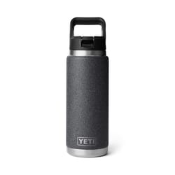YETI Rambler 26 oz Black Stone BPA Free Bottle with Straw Cap