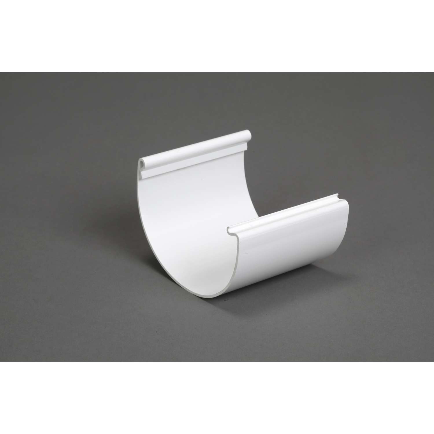 Plastmo 5 in. W White Vinyl Half Round Gutter Connector Ace Hardware