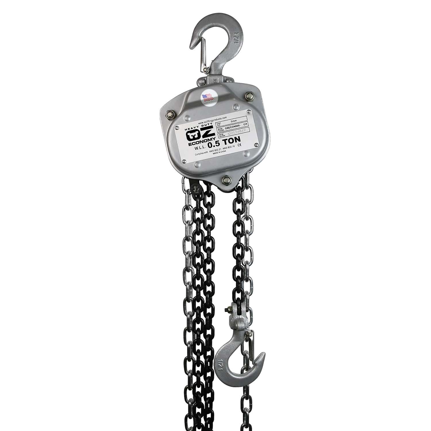 OZ Lifting Products Steel 1000 lb. cap. Chain Hoist Ace Hardware