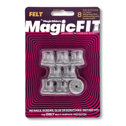 Magic Fit Magic Sliders Gray Push-On Felt Sliding Discs 8 pk
