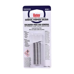 Oatey 1.5 oz Acid Core Wire Solder 0.081 in. D Tin/Lead 40/60 1 pc