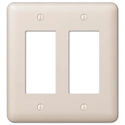 Amerelle Devon Light Almond 2 gang Stamped Steel Decorator Wall Plate 1 pk